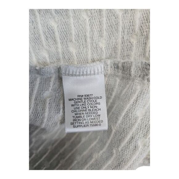 Liz Claiborne Weekend Knit Polka Dot 3/4 Sleeve Top Shoulder Zip Size XL - Picture 6 of 6